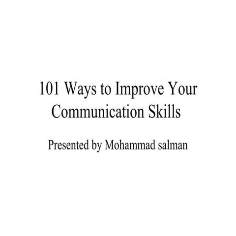 Communication Skills ppt
