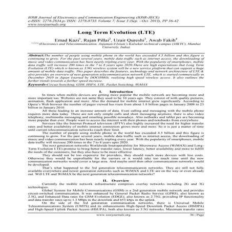 Long Term Evolution (LTE)