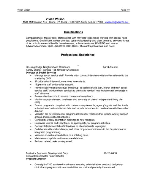 Vivian Wilson newest resume #1 (2) doc docx.doc.odt 5.5.2016