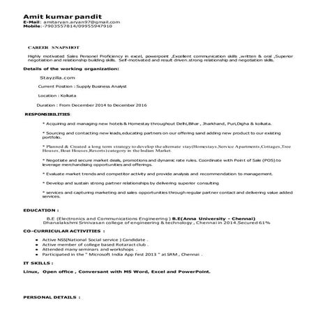 AmitkumarpanditResume