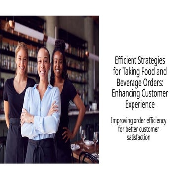 food and beverages 2  grade 11 TAKING ORDERS