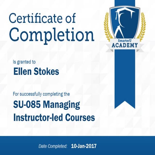 SU-085 Managing Instructor Led Courses