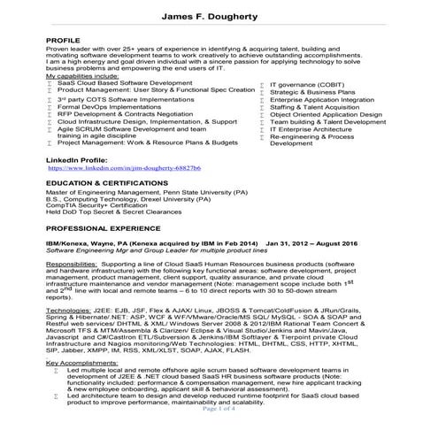 Jim Dougherty Resume