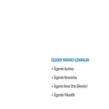 açıortay kenarortay özellikleri ve sunum örenkelri