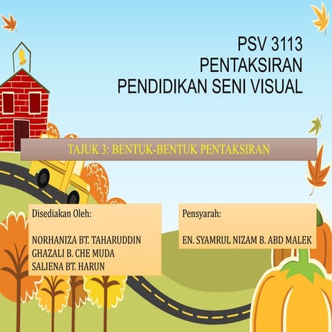 Psv3113 bentuk bentuk pentaksiran by NORHANIZA BT. TAHARUDDIN
