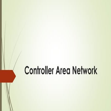Controller area network | PPTX