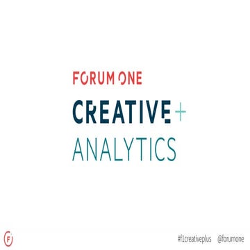 Creative + Analytics Webinar