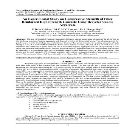 An Experimental Study on Compressive Strength of Fiber Reinforced High ...