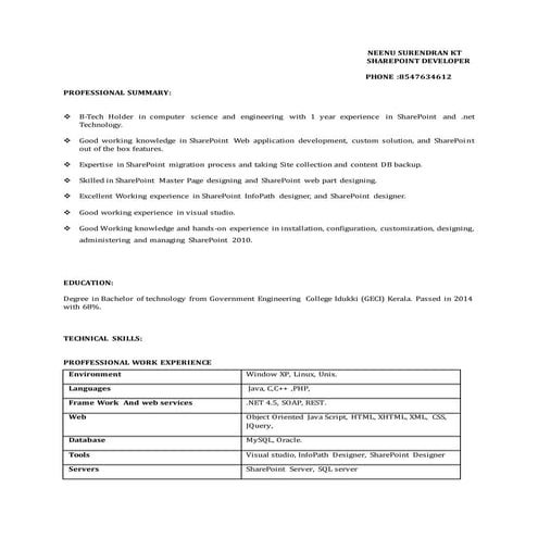 Neenu Resume Updated