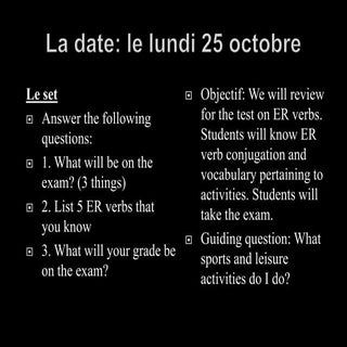 Fr. 1 unit 2 Intro to activities