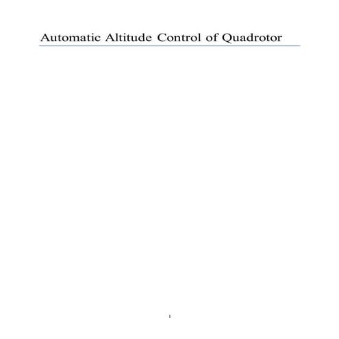 Automatic Altitude Control of Quadroto3