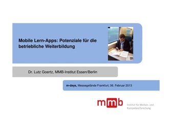 Mobile Lern-Apps: Potenziale für die betriebliche Weiterbildung