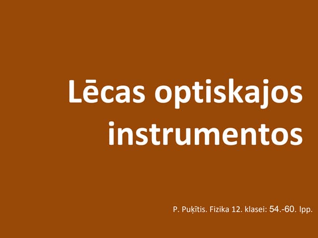 Optiskie instrumenti