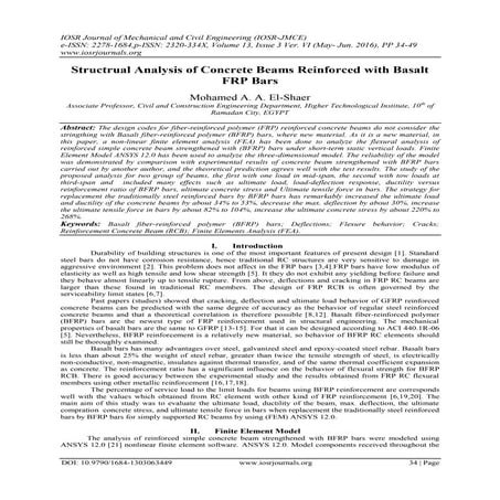 Experimental Study of Reinforced Concrete Beams Strengthened by High ...