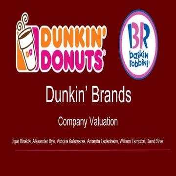 Group 15- Dunkin' Brands