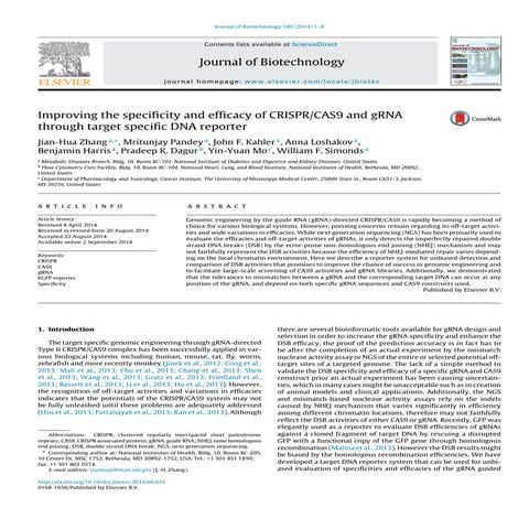 Guide RNA Design for High-Efficiency CRISPR/Cas9 Genome Editing | PPTX