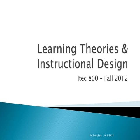 Learning Theories to Instructional Design