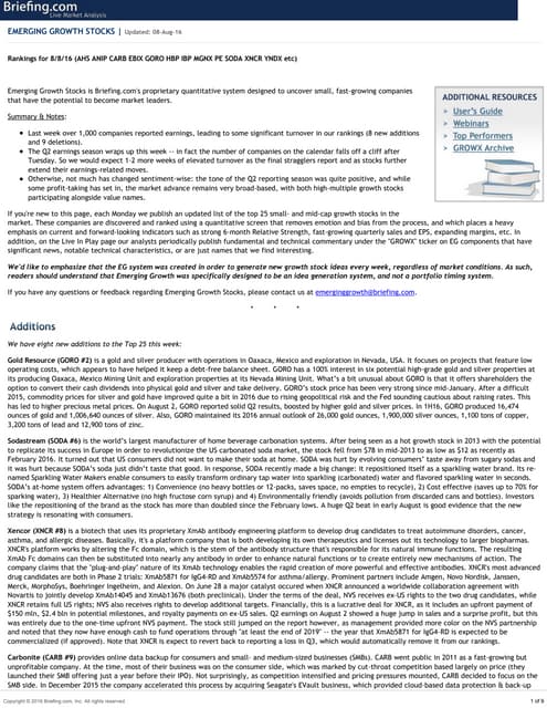 JBusch - Emerging Growth Stocks