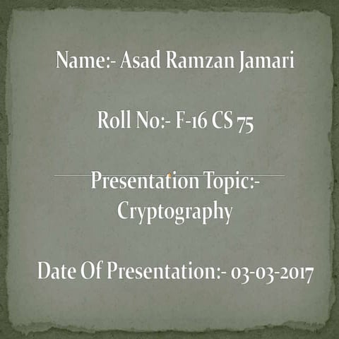 F16 cs61   cryptography