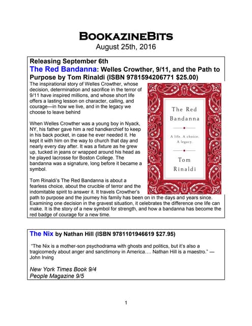 BookazineBits Thursday August 25 2016