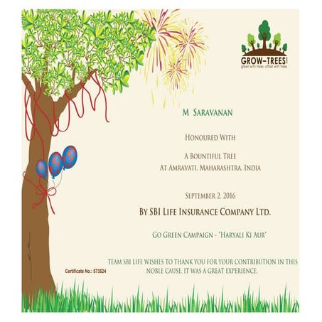 SBI Insurance TreeCert_573524