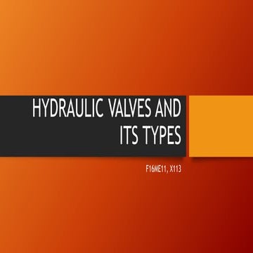 Hydraulic Valves