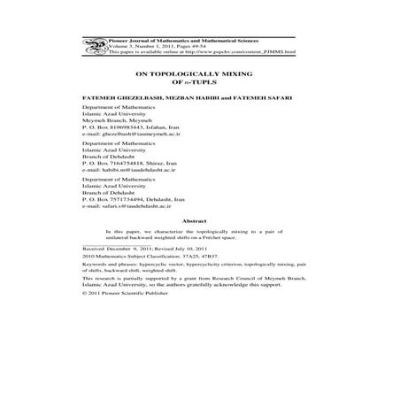 PaperNo11-GHEZELBASHHABIBISAFARI-IJMMS