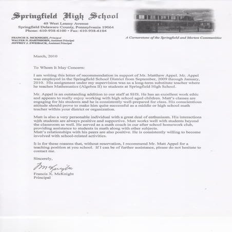 Letter of Recommendation 2 | PDF