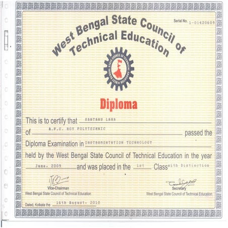 Diploma Certificate
