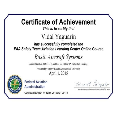 FAA Course Basic Aircraft Sistem | PDF