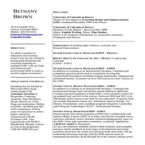 BethanyBrownResume