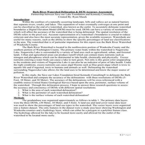 Masek_Watershed Deliniation Portfolio