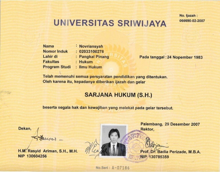 Ijazah s1 novriansyah