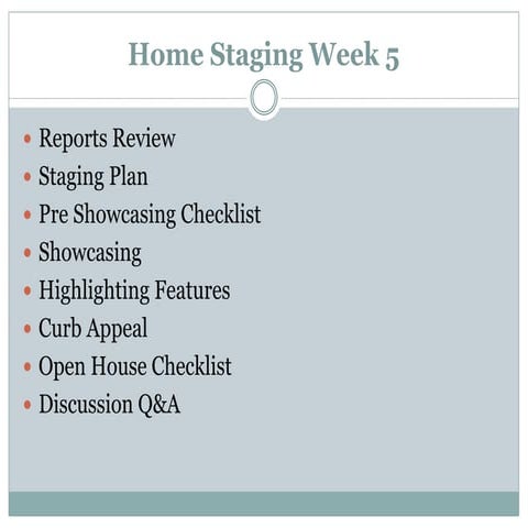 Home staging week 5 