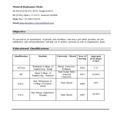 MaheshResume | PDF