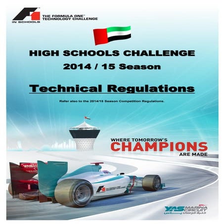 F1 in schools 2014 2015 technical regulations