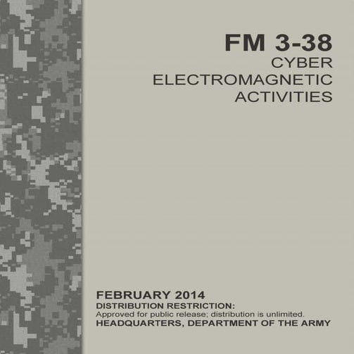 US Army Cyber Warfare Field Manual  FM 3-38  CEMS