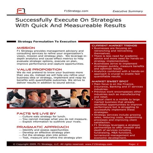 F1 Strategy Brochure