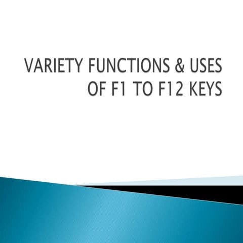 F1 to f12 keys