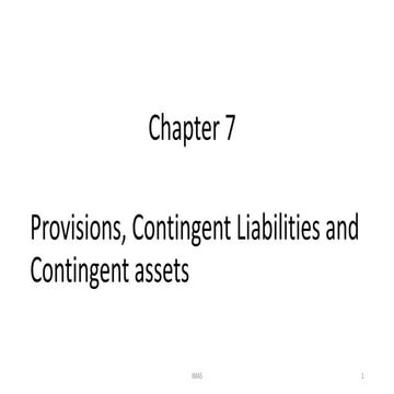 Provisions, Contingent Assets, and Contingent Liabilities