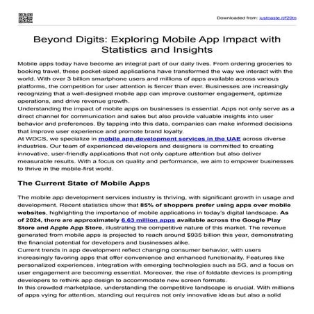Beyond Digits: Exploring Mobile App Impact with Statistics and Insights