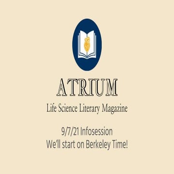 Atrium Magazine Fall 2024 Infosession Slides | PPTX