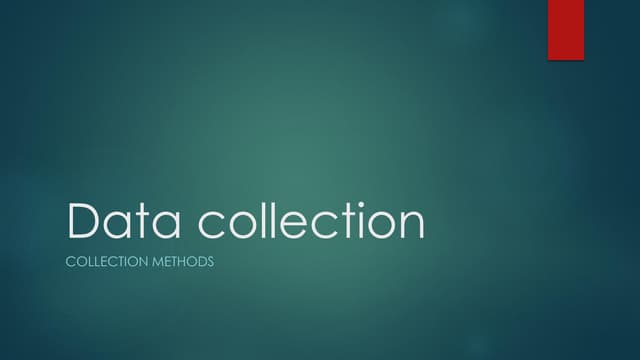 Data collection