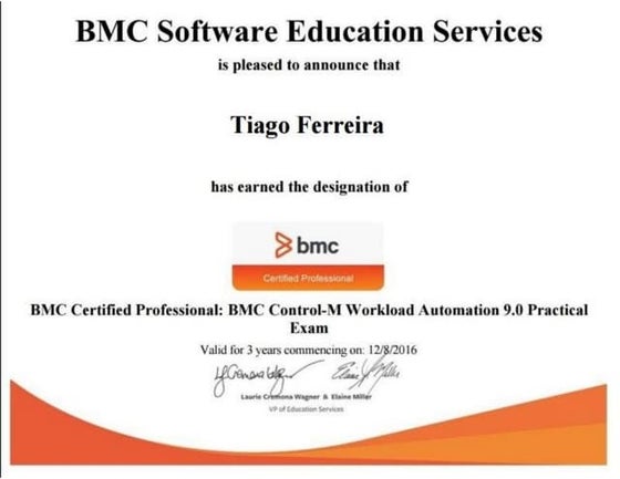 Certificate - Control-M Worload Automation 8.0 - Accreditation | PPT