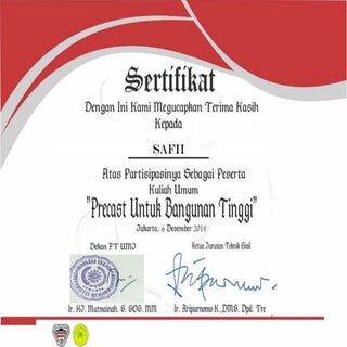 sertifikat kuliah umum PRECAST UNTU...