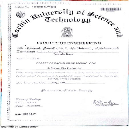 B.Tech Safety Engineering | PDF