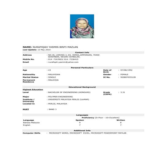 CV eng updated | PDF