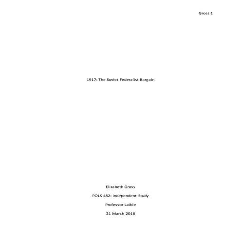 The Soviet Federalist Bargain