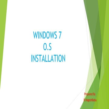 WINDOW 7 INSTALL PROCESS | PPT