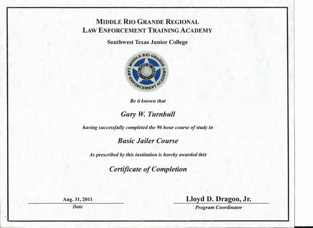 basic jailer certification